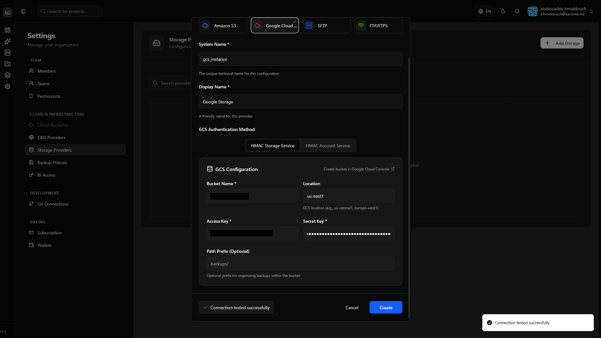 Add Storage Provider Dialog