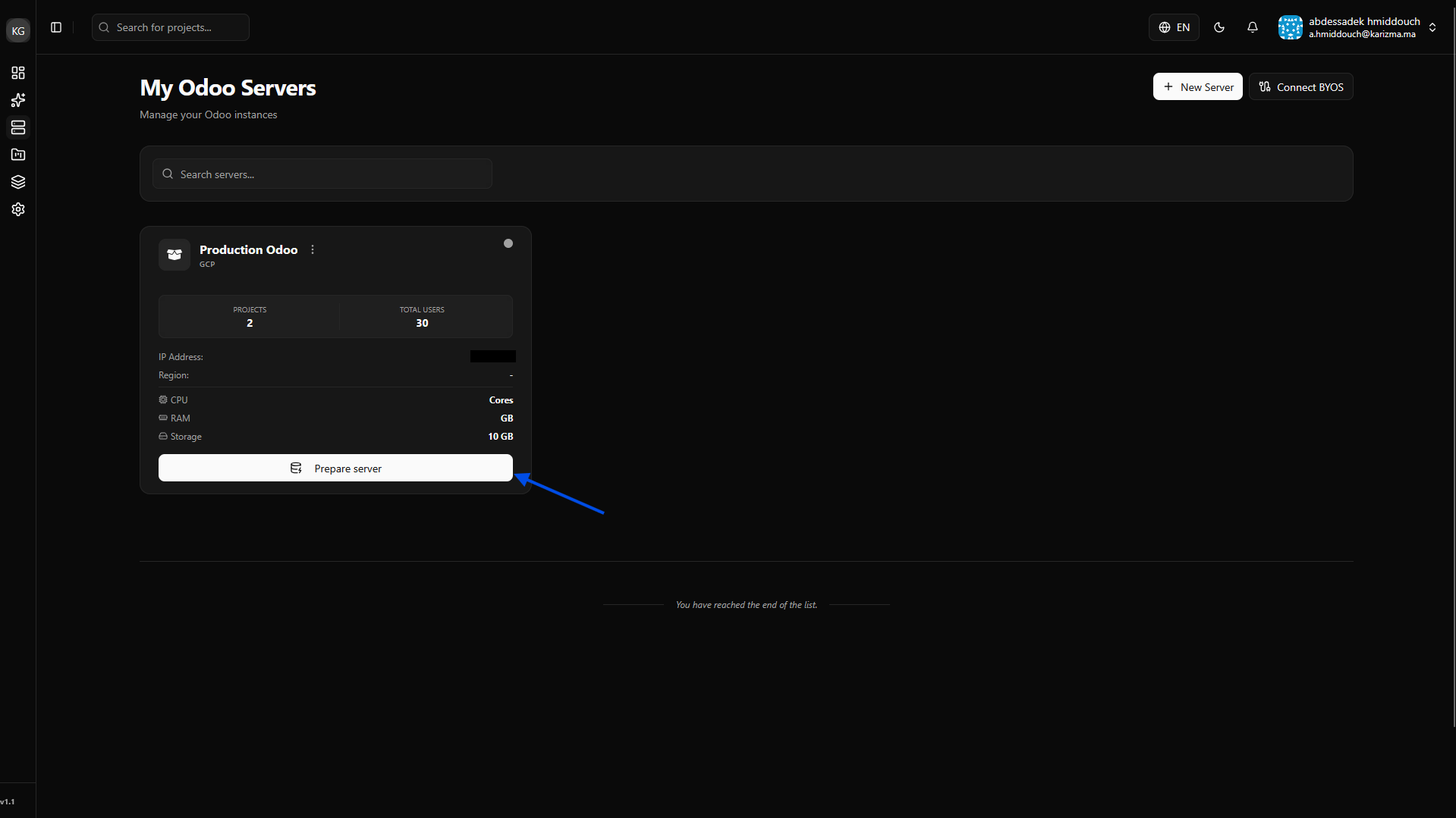 Server Unprepared