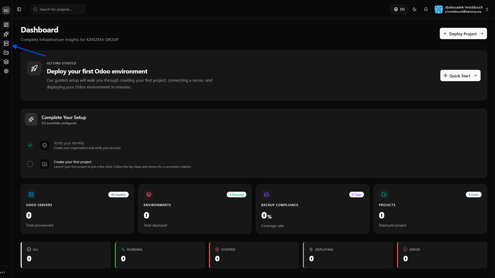 Servers Page